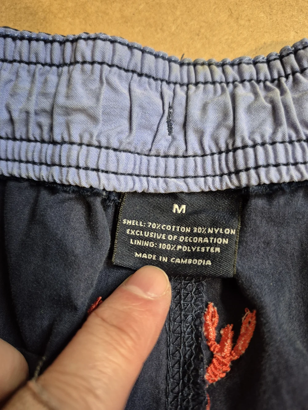 Daniel Cremieux Navy Swim Shorts with Red Embroidery 4378/5